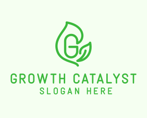 Leafy Letter G logo design