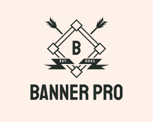 Arrow Banner Badge logo design