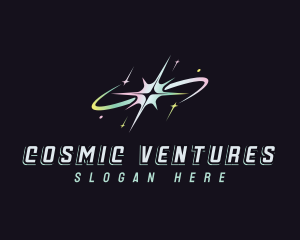 Cosmic Retro Star Y2K logo design