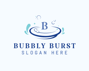 Clean Dish Bubble logo design