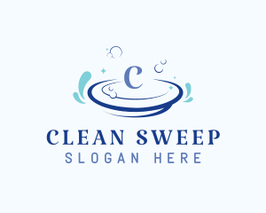 Clean Dish Bubble logo design