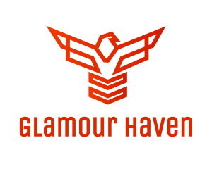 Geometric Hawk Outline logo