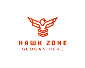 Geometric Hawk Outline logo