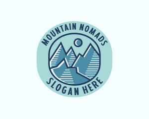 Outdoor Mountain Peak logo design