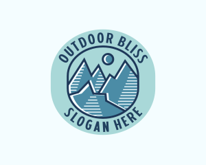 Outdoor Mountain Peak logo design