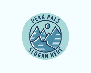 Outdoor Mountain Peak logo design