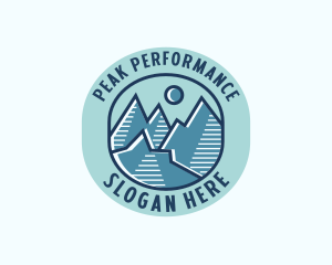 Outdoor Mountain Peak logo design