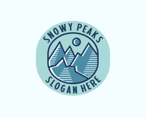 Outdoor Mountain Peak logo design