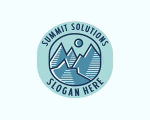 Outdoor Mountain Peak logo design