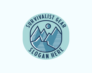 Outdoor Mountain Peak logo design