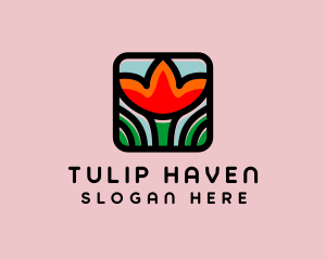 Tulip Flower App logo design