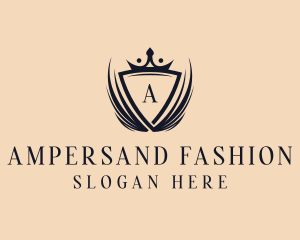 Fashion Crown Shield logo design