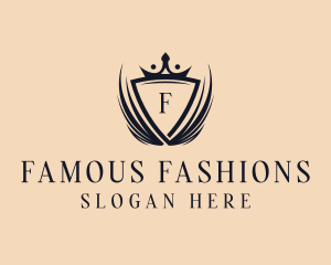 Fashion Crown Shield logo design