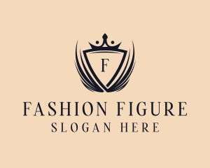 Fashion Crown Shield logo design