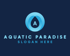 Aquatic Water Drop  logo design