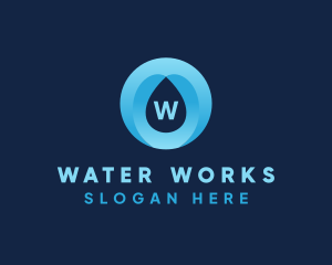 Aquatic Water Drop  logo design