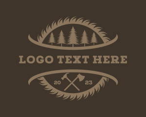 Lumberjack Sawmill Forest logo