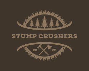 Lumberjack Sawmill Forest logo