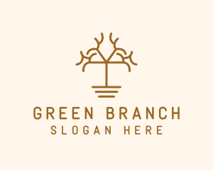 Simple Tree Branch logo design