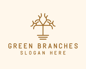 Simple Tree Branch logo design