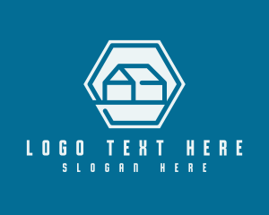 Simple Hexagon House logo