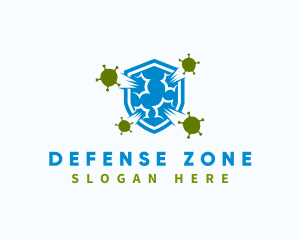 Virus Shield Protection logo design