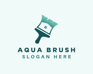 Paint Brush House Repair logo design