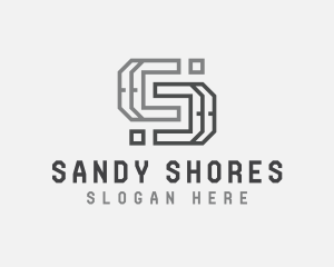 Construction Builder Industrial Letter S logo design