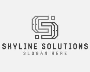 Construction Builder Industrial Letter S logo design