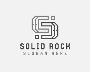 Construction Builder Industrial Letter S logo design