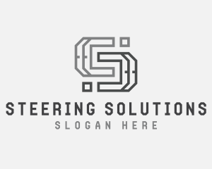 Construction Builder Industrial Letter S logo design