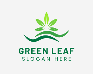 Green Leaf Cannabis logo design