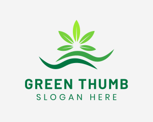 Green Leaf Cannabis logo design