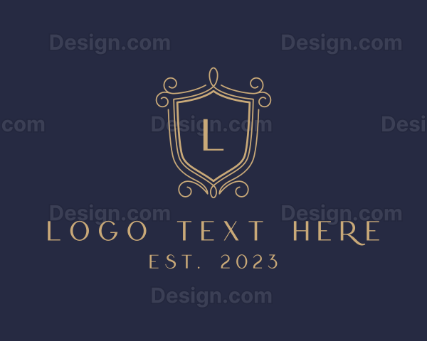 Luxurious Royal Shield Ornament Logo