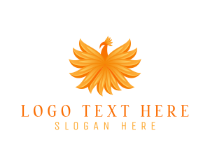 Eagle - Mythical Flaming Phoenix logo design
