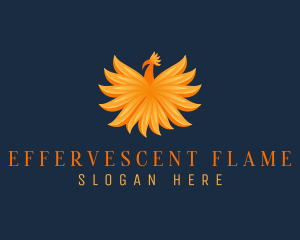 Mythical Flaming Phoenix  logo design