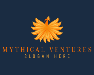 Mythical Flaming Phoenix  logo design