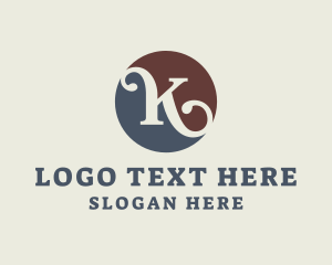 Elegant Cafeteria Letter K Logo