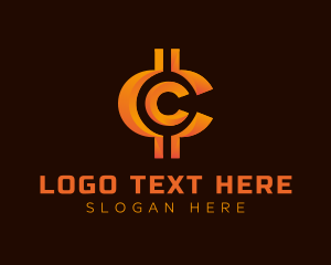Letter - Golden Crypto Letter C logo design