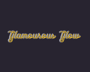 Cursive Golden Glow logo design