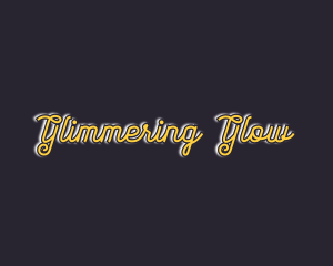 Cursive Golden Glow logo design
