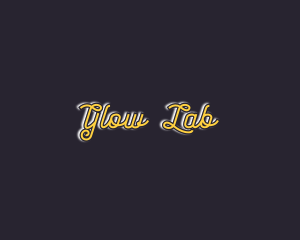 Cursive Golden Glow logo