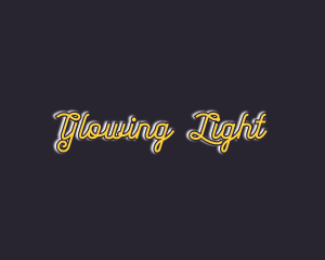 Cursive Golden Glow logo design