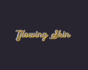 Cursive Golden Glow logo design