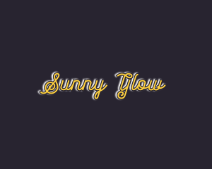 Cursive Golden Glow logo design