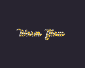 Cursive Golden Glow logo design