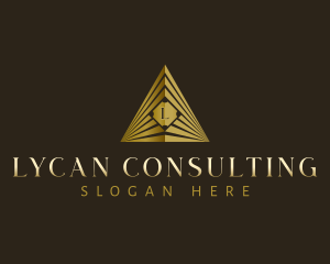 Corporate Pyramid Triangle logo design