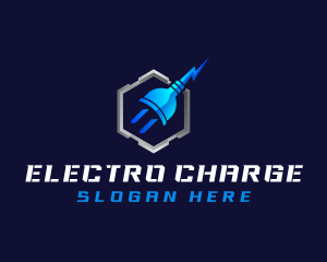 Electricity Plug Charger logo design