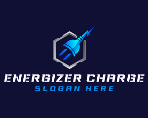 Electricity Plug Charger logo design