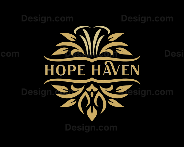 Luxurious Ornamental Leaf Logo